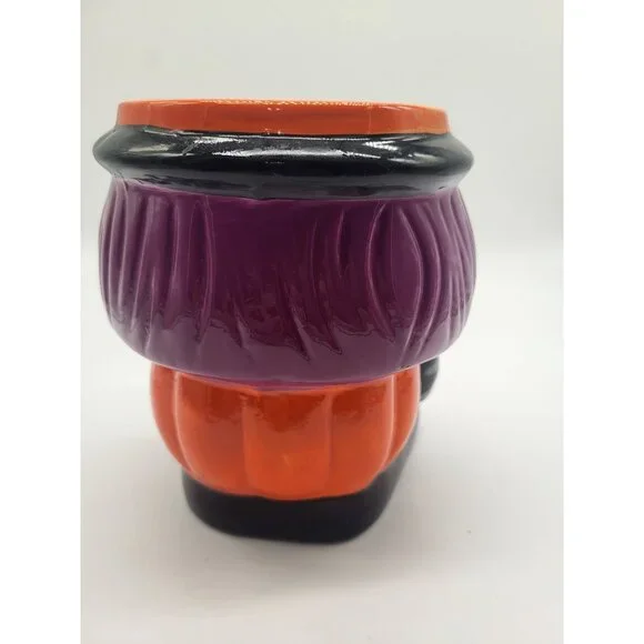 Publix Supermarket Halloween Witch Cauldron Candy Bowl Planter Ceramic Decor - Picture 3 of 12